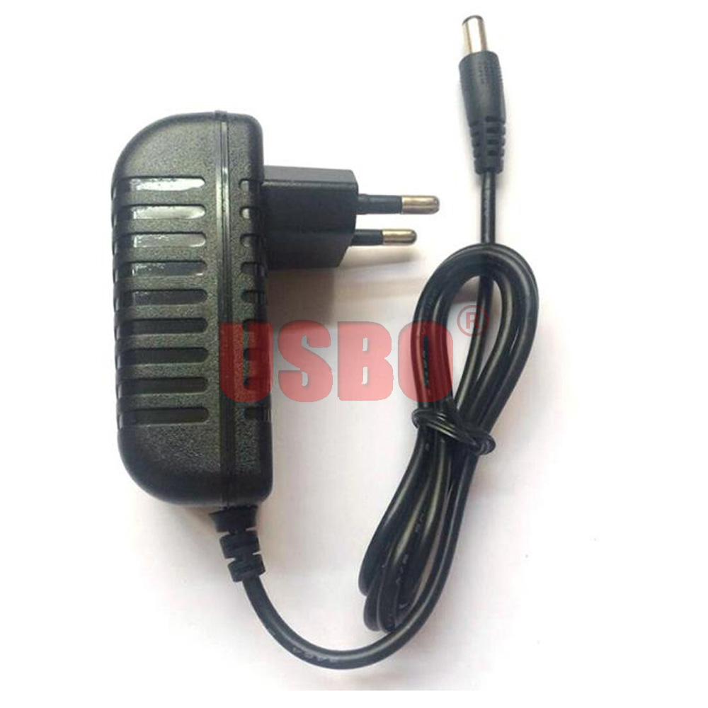 Đen 1.0m 12V Châu Âu Bộ sạc DC phổ biến 5,5*2,5mm