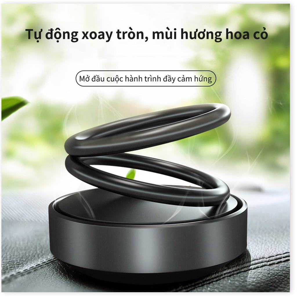 Dụng cụ khử mùi ô tô với miếng hương liệu cao cấp, thiết kế vòng xoay khếch tán mùi hương tự động