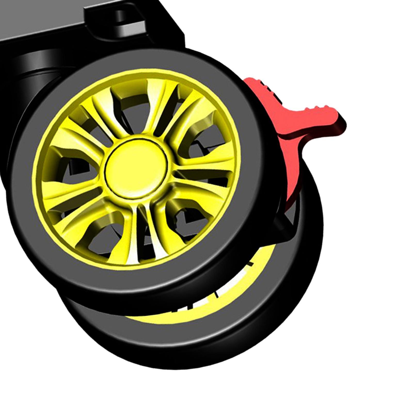 2x Luggage Suitcase Replacement Wheels with Brake Durable for Suitcase