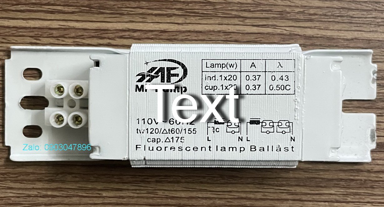 Tăng phô cơ dùng bóng tuýp huỳnh quang 6 tấc 110V 60Hz 20W IMPA 791555
