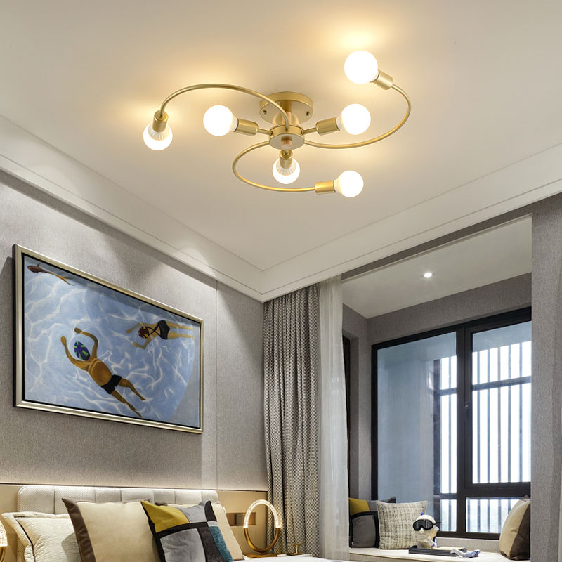 Đèn trần SEVER phong cách hiện đại, sang trọng loại 6 bóng - kèm bóng LED chuyên dụng - .