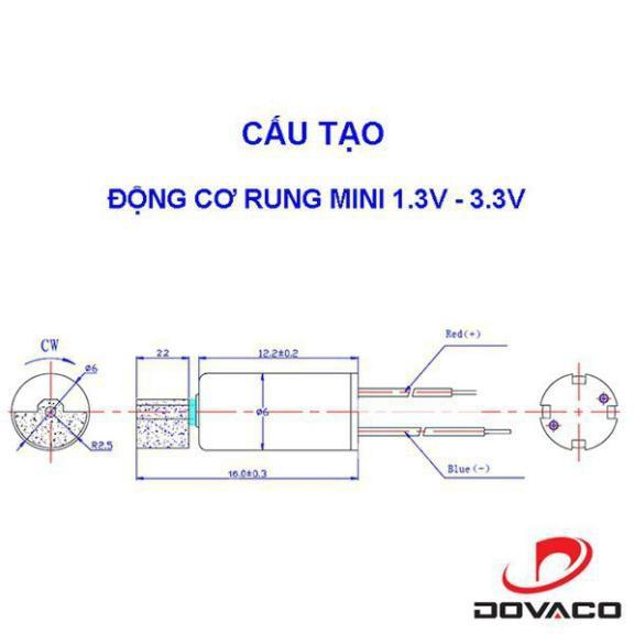 Động cơ rung mini 1.3V-3.3V 120mA