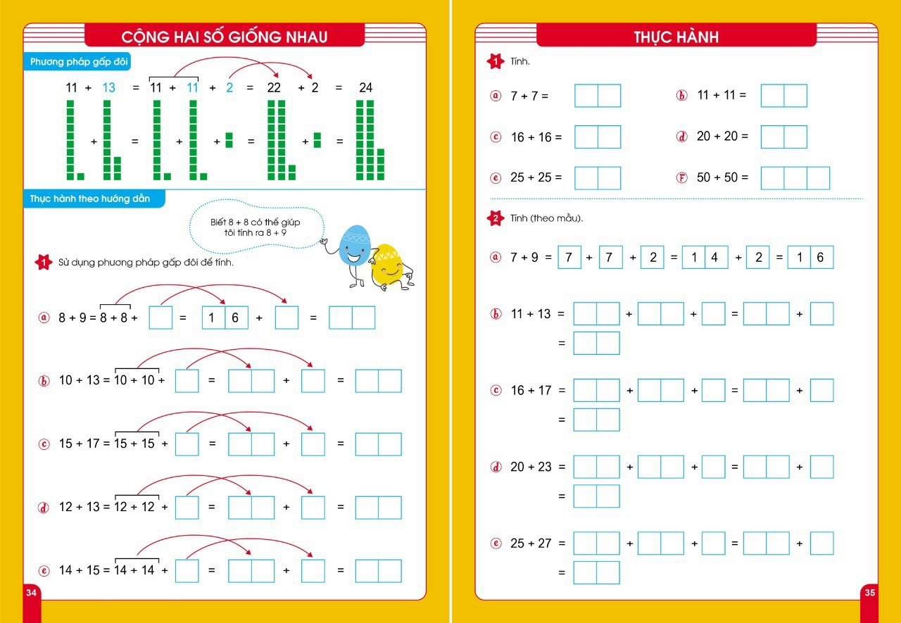 Combo Rèn kĩ năng tính nhanh, tính nhẩm + Rèn kĩ năng Cộng trừ trong phạm vi 100 (không nhớ và có nhớ) - Bí quyết học giỏi toán cho trẻ 6-7 tuổi