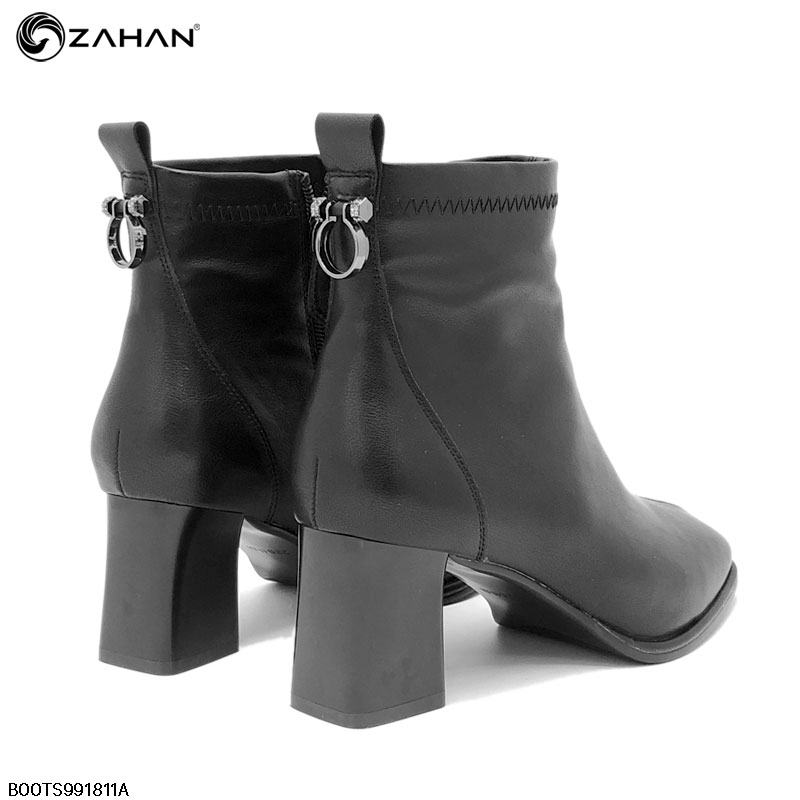 Boots nữ, cổ ngắn, mũi vuông, 6cm BOOTS991811A