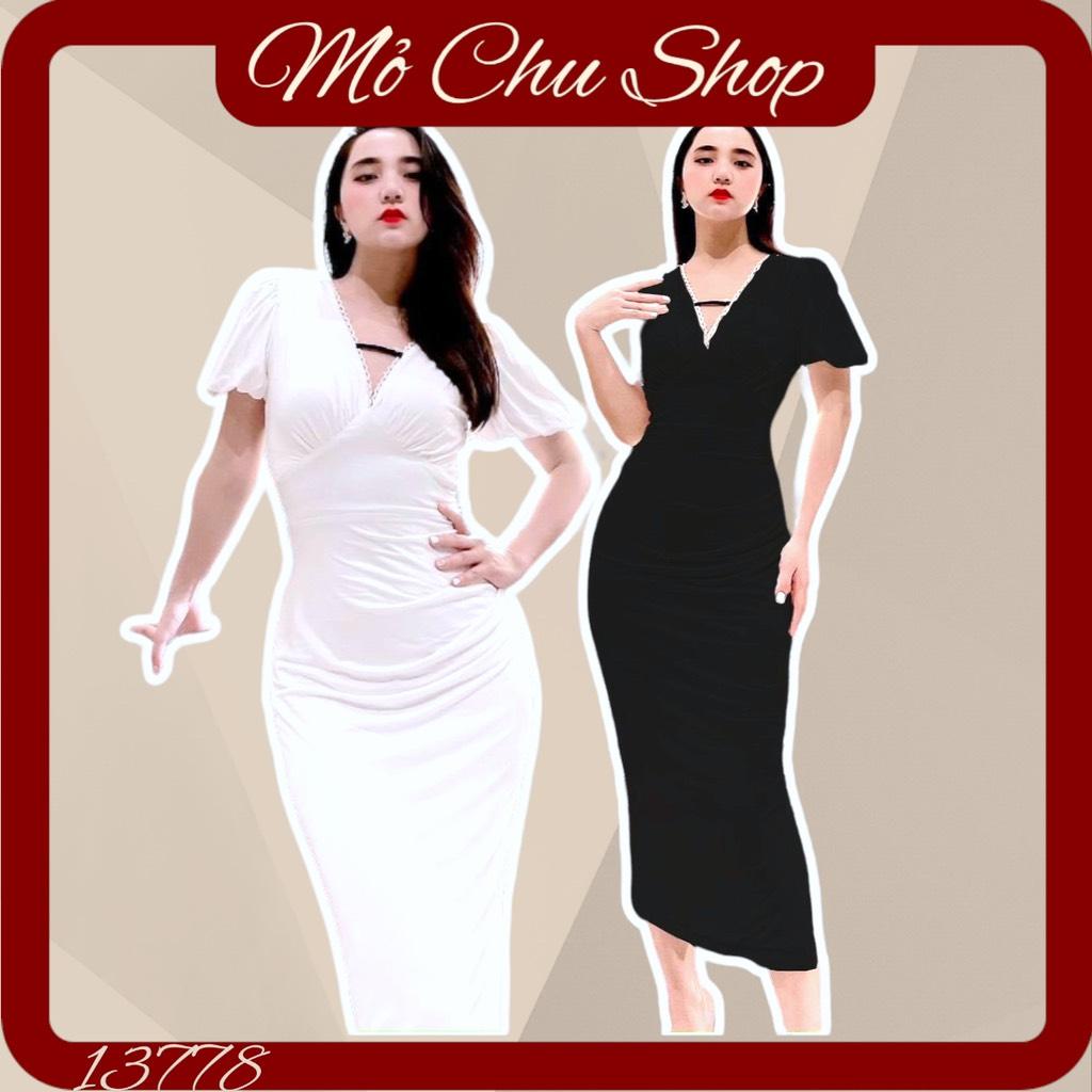 ĐẦM BODY CỔ V VIỀN REN  13778