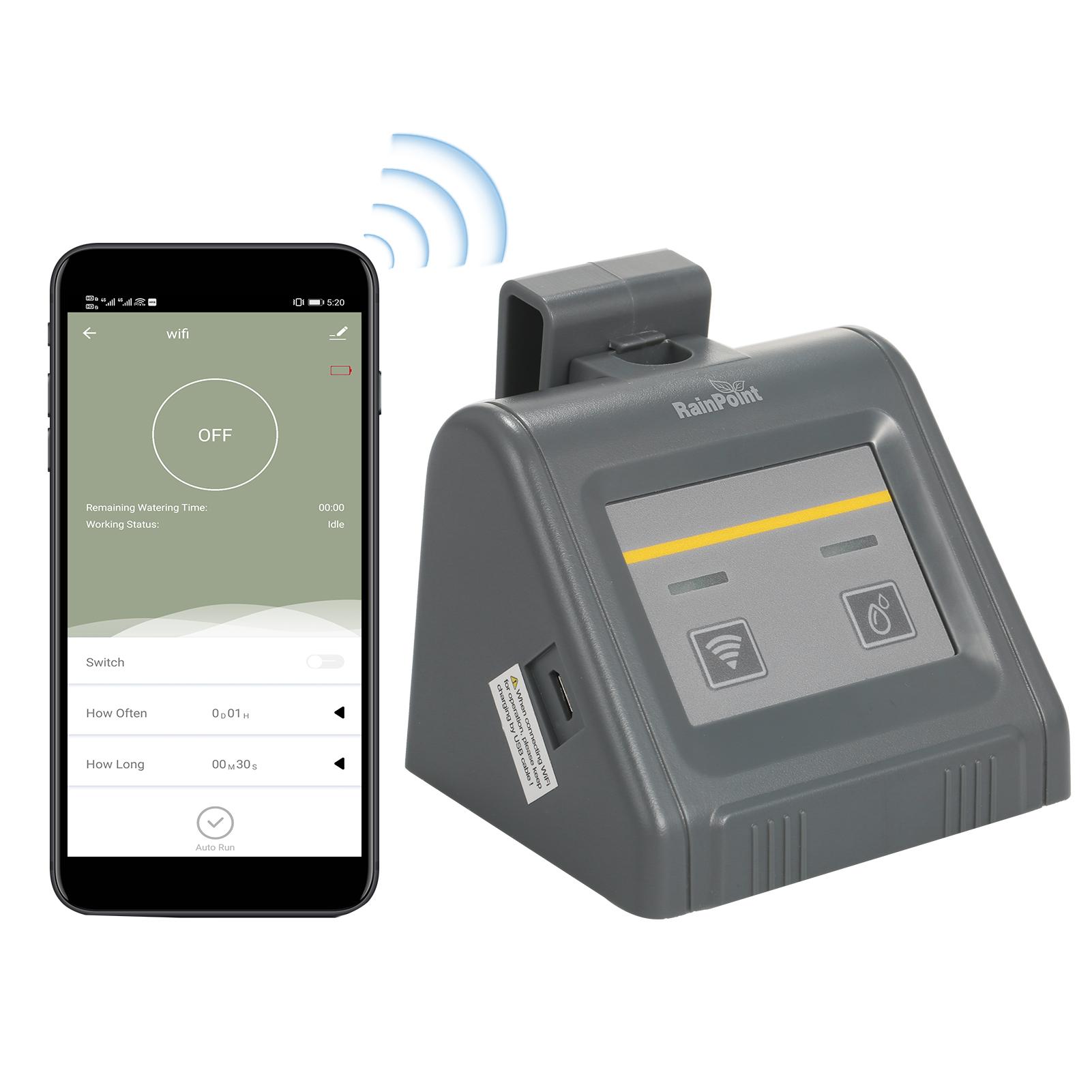 Hẹn giờ tưới có thể lập trình Wifi Bộ điều khiển tưới thông minh Hệ thống tưới tự động với ống nhỏ giọt Barb