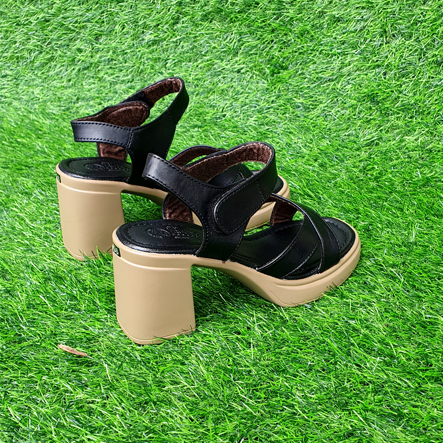 Giày sandal cao gót 8cm Trường Hải da bò thật đế PU nhẹ SD155