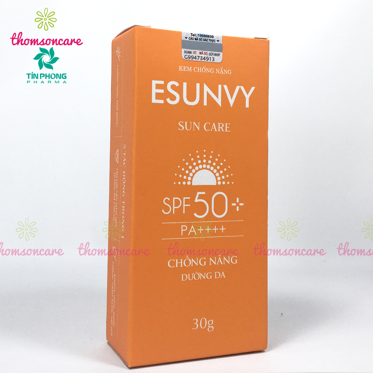 Kem chống nắng Esunvy SPF 50+ từ thảo dược - Cho da mặt và toàn thân, làm kem nền trước trang điểm