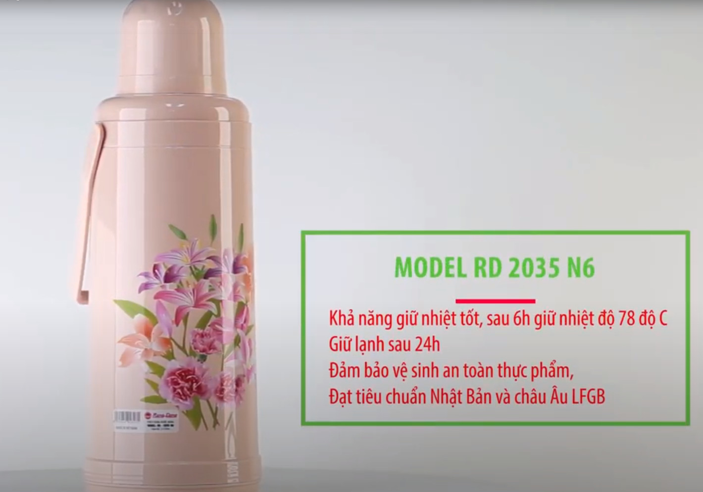 Phích Đựng Nước rạng Đông 2 Lít N6 Model: RD 2035 N6.X