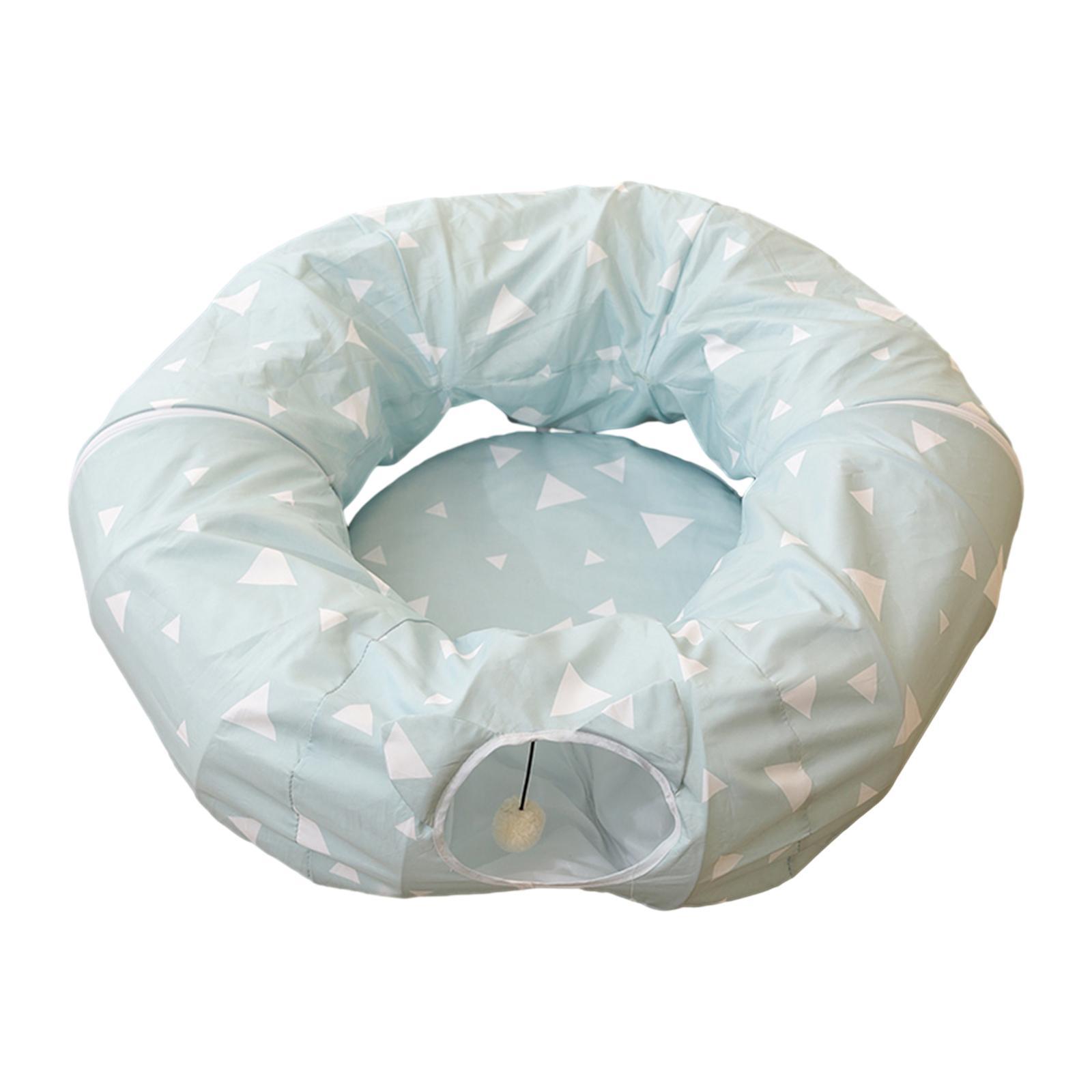 Cat Tunnel Bed Collapsible Cat Interactive Toy for Ferret Rabbit Kitten