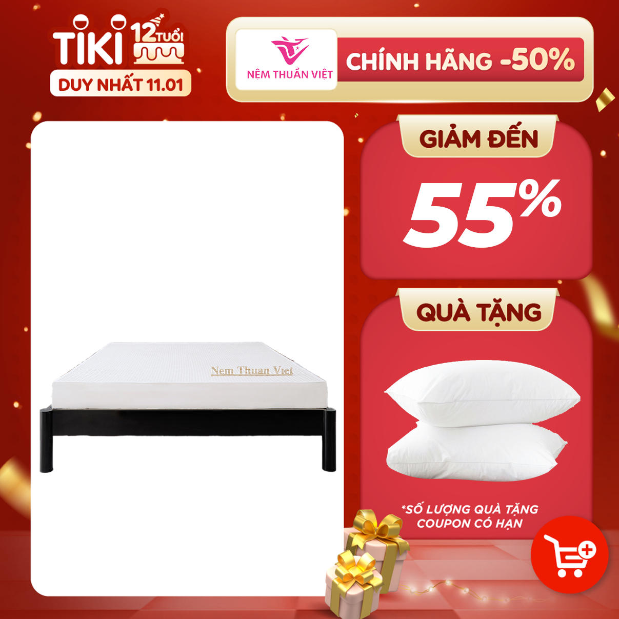 (1m6x2mx20cm) Nệm Foam Cao Cấp Thuần Việt Platinum Công Nghệ Hoa Kỳ, Kháng Khuẩn Tối Ưu