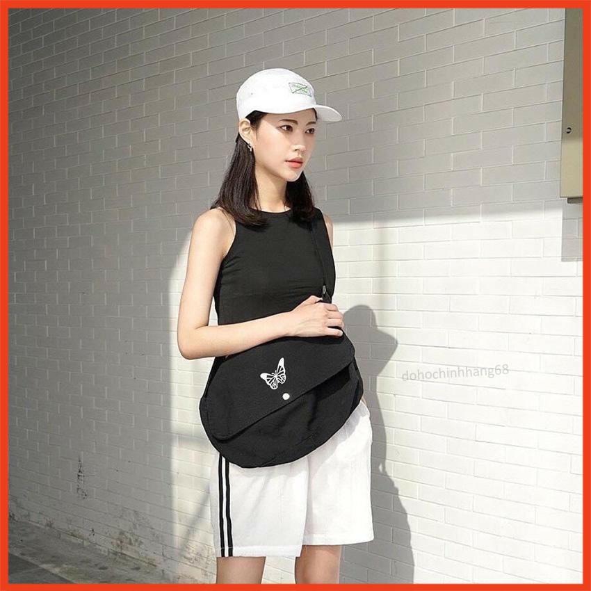 Túi tote đeo chéo vải canvas đi học, đi chơi phù hợp với cả nam và nữ phong cách ulzzang bảo hành 12 Tháng