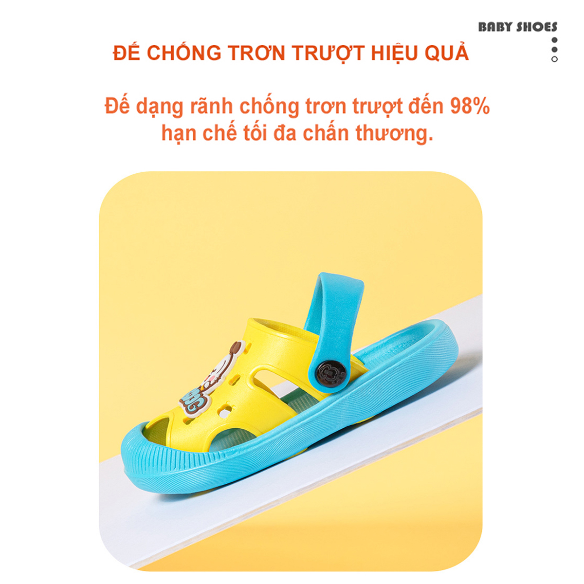 Dép Sục BobDog BD - 93A Siêu Mềm Siêu Nhẹ Chống Trơn Trượt Cho Bé Trai Bé Gái - 4 Màu Đính Sticker Ngộ Nghĩnh