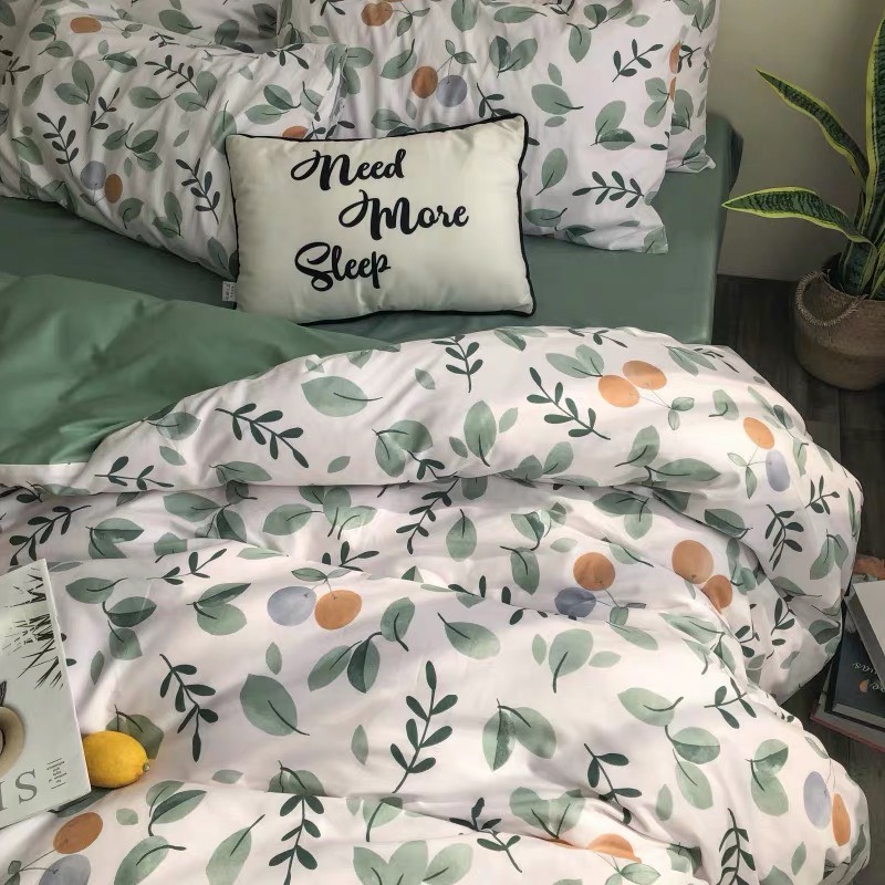 Bộ Chăn Chần Ga Gối Cotton LIDACO SP001061 - Trái Cam