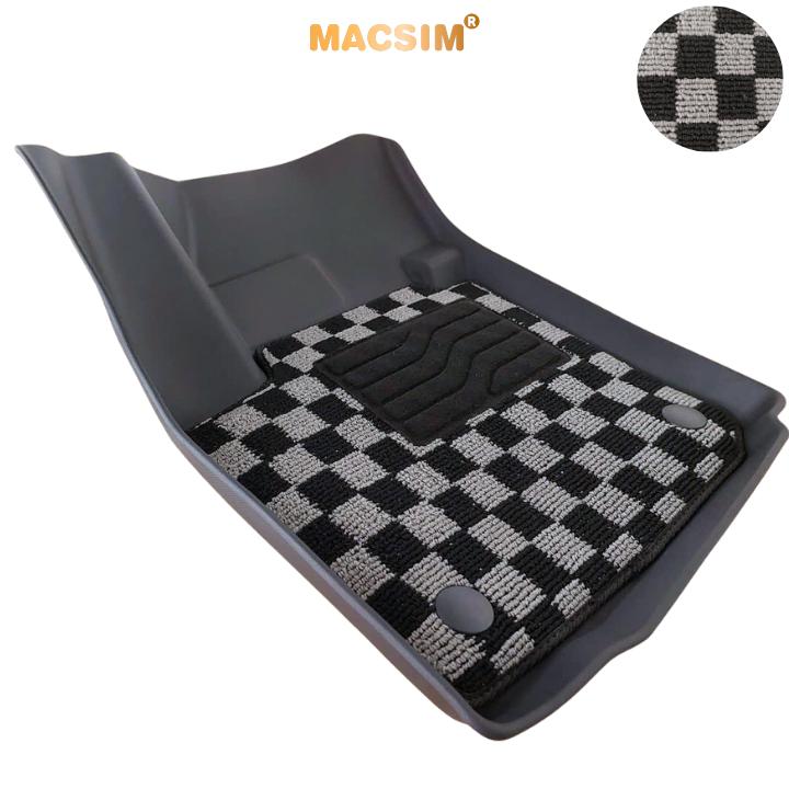 Thảm Lót Sàn 2 Lớp TPE Macsim Suzuki XL7 Chuẩn Form, Bền, Không Mùi ( dệt thô caro 2 lớp sd3 ct)
