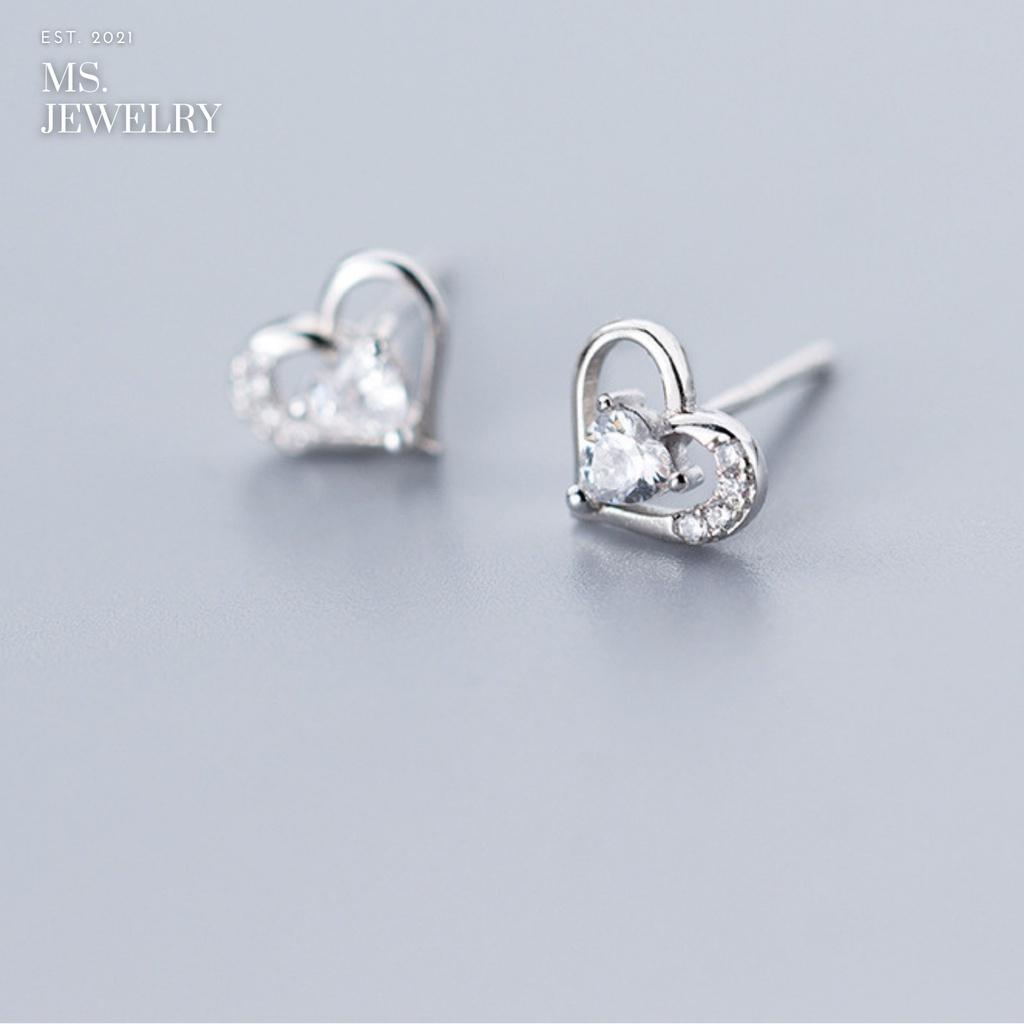 Khuyên Tai Bạc S925 Đính Đá Cubic Zirconia