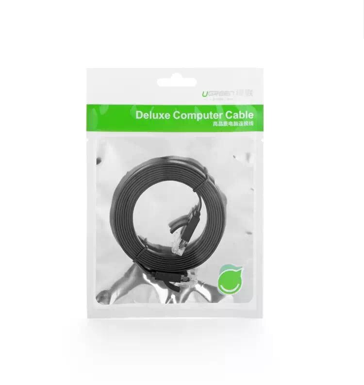 Ugreen UG50179NW102TK 12M màu Đen Cáp mạng LAN CAT6 dây dẹt - HÀNG CHÍNH HÃNG