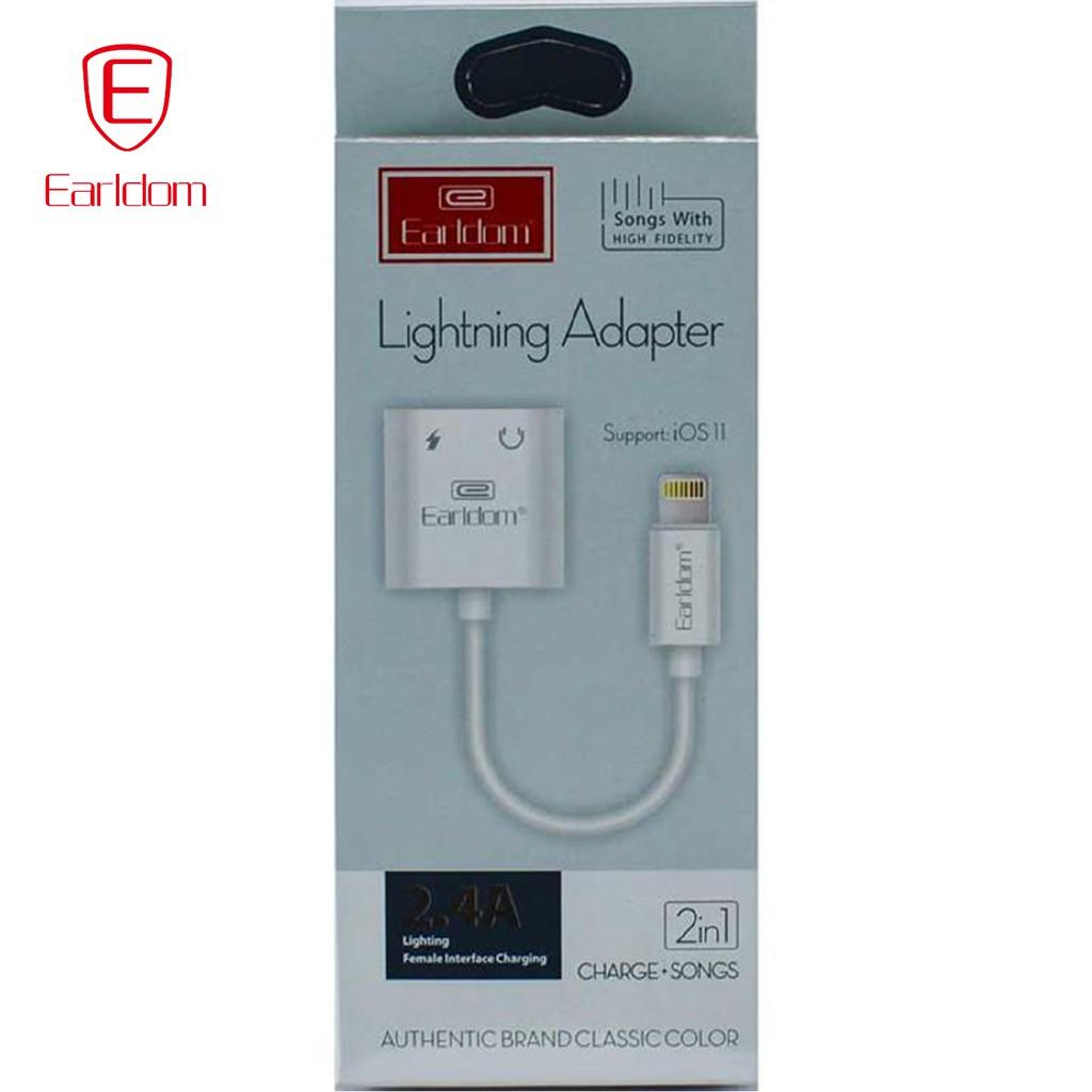 Jack Earldom OT-16 chuyển đổi sang 2 cổng Lightning và cổng 3.5) - Hàng chính hãng