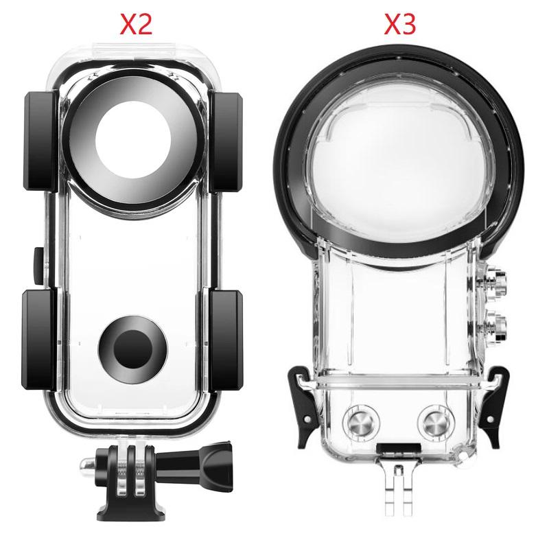 Vỏ chống thấm 40m cho Insta360 One X2/X3 Hộp bảo vệ dưới nước Phòng lặn Khung bảo vệ 360 Phụ kiện máy ảnh toàn cảnh