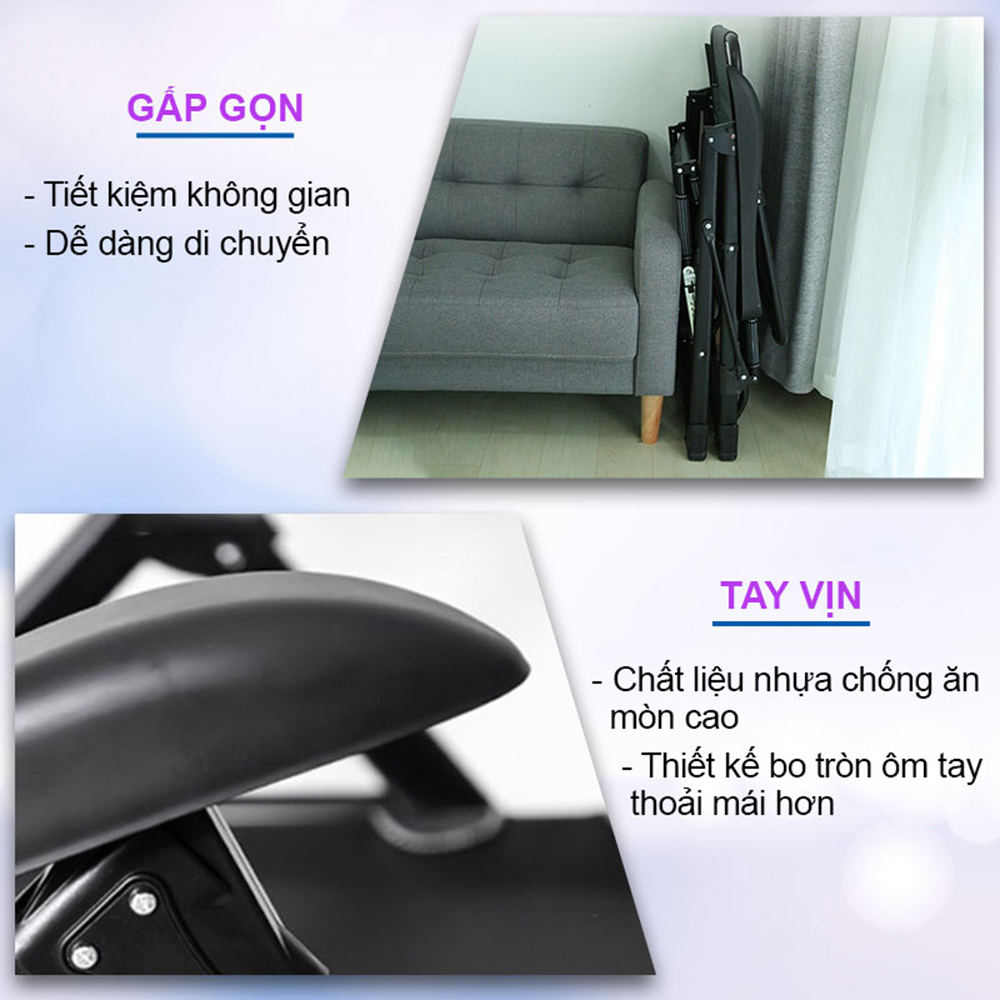 [HOT] Ghế xếp thành giường, Vải lưới thoáng khí, Khung kim loại sơn tĩnh điện bền bỉ - Chính hãng NIKITA