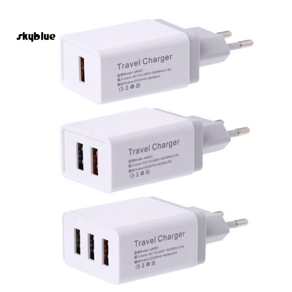 Củ sạc nguồn AC dành cho điện thoại gồm 1/2/3 lỗ cắm USB 5V/4A
