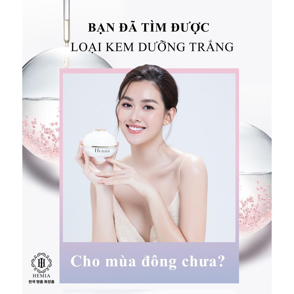 Combo kem chống nắng Hemia nâng tone, thấm mướt + Kem dưỡng toàn thân Hemia Whitening Body Cream dưỡng trắng, cấp ẩm da