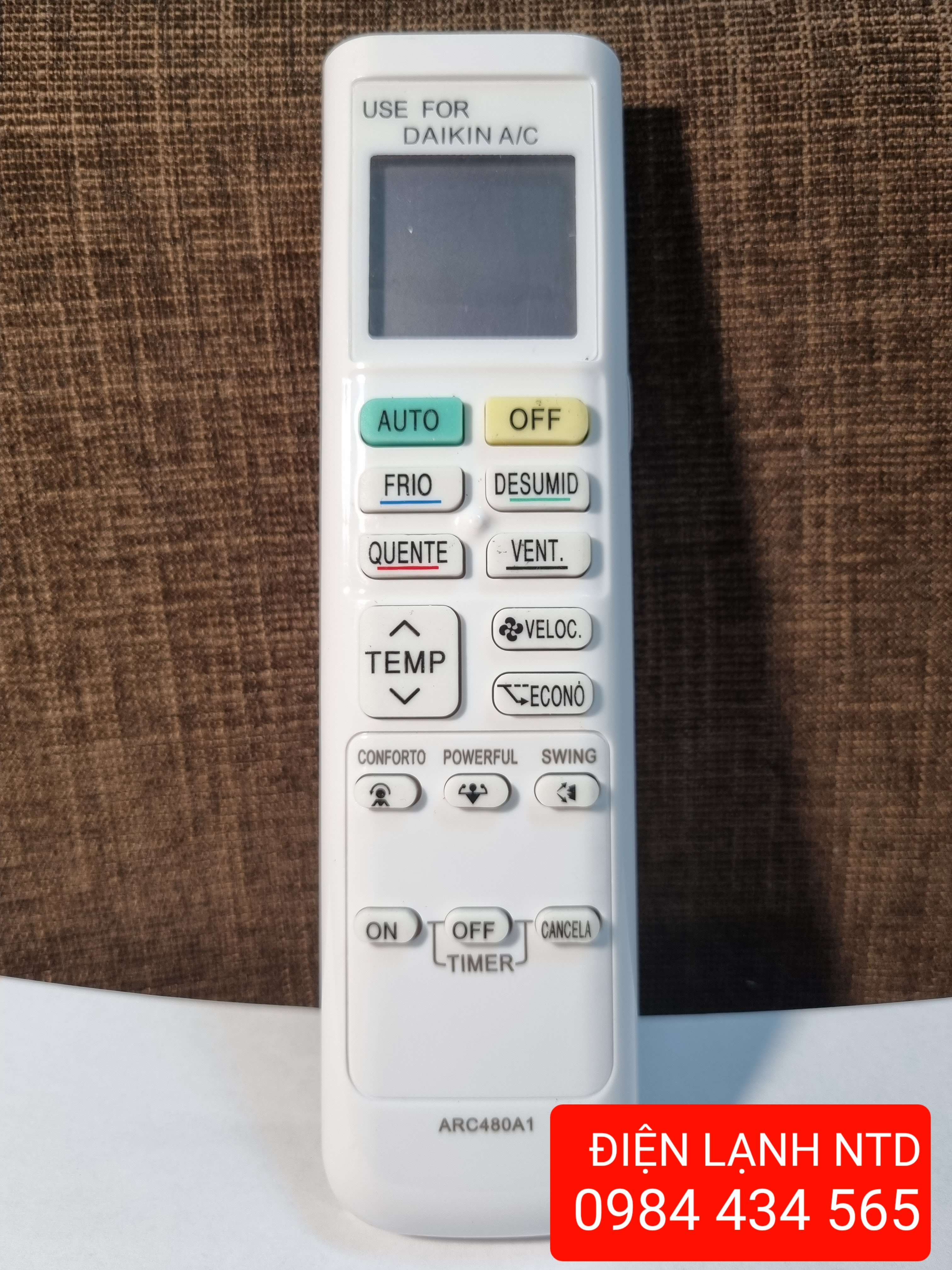 Điều khiển cho điều hòa DAIKIN dòng FTKQ/C loại dài - Remote máy lạnh DAIKIN dòng FTKC/Q