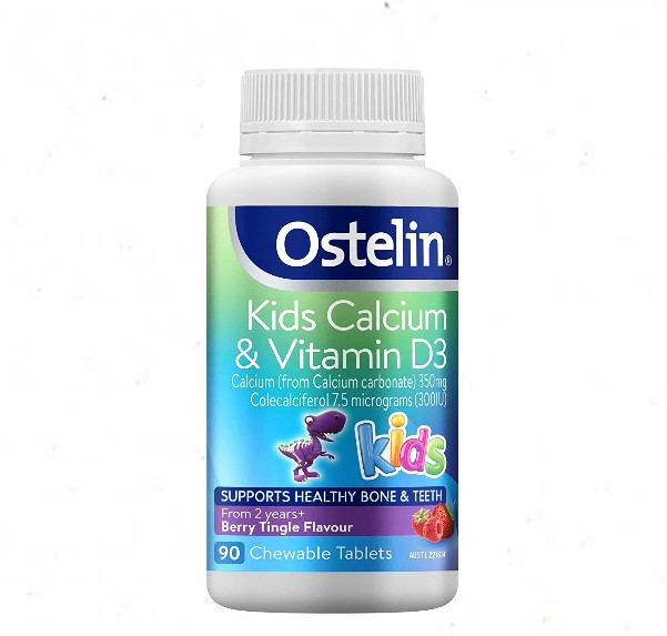 Kẹo nhai Ostelin bổ sung Canxi và Vitamin D3 cho bé 90 viên. 