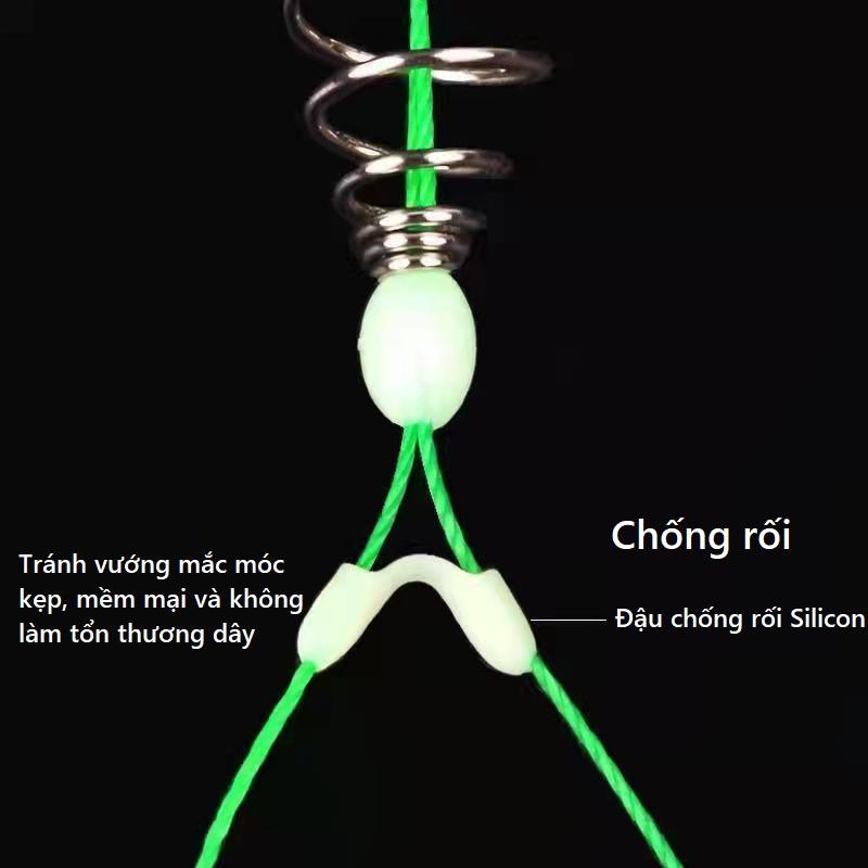 Bộ Thẻo Câu Cá Buộc Sẵn Lưỡi Đôi Câu Đài PKK05 Chất Liệu Dù Cao Cấp Có Huỳnh Quang Phát Sáng - Sanami Fishing store