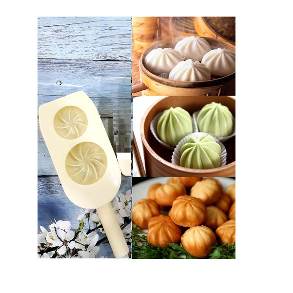 Khuôn Làm Bánh Bao 2 Bánh 7.3cm và 6cm Tiện Dụng