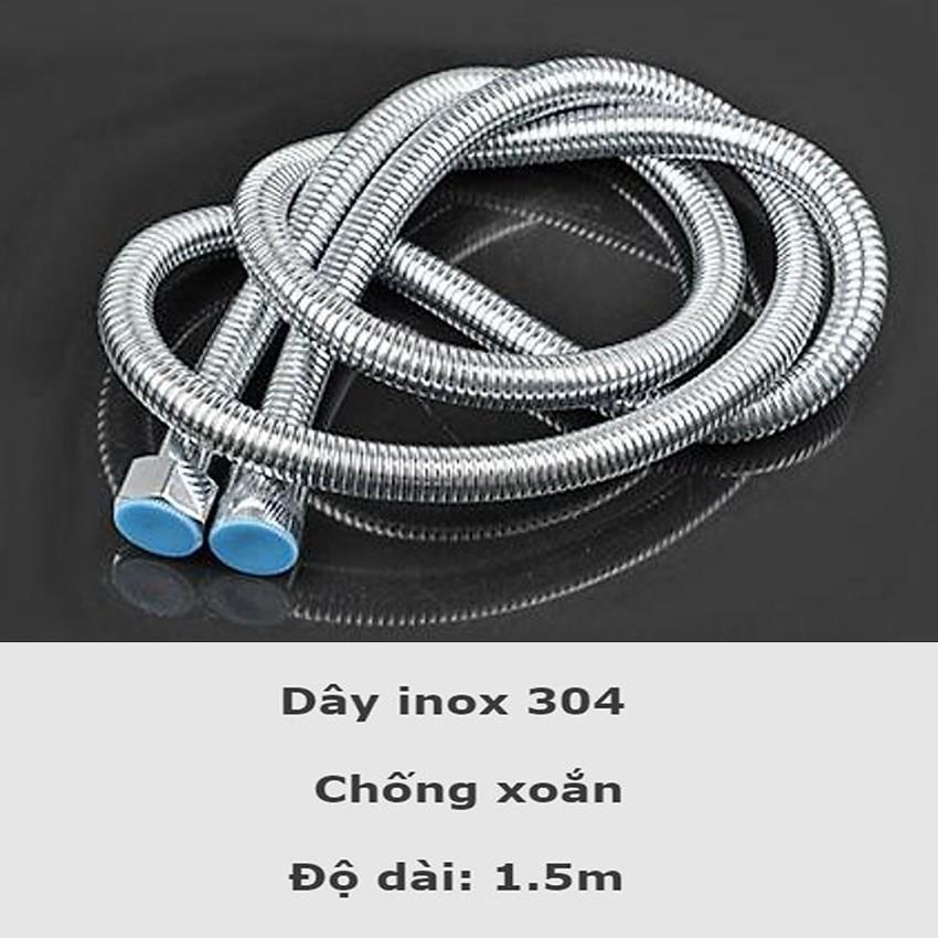 Dây Sen Sanwa inox 304, Nhập Khẩu Thái Lan, BH 1 Năm, Dài 1.5m, Lõi Đồng, Chống Xoắn