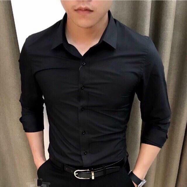 Áo sơ mi trơn dài tay cực phong cách đậm chất nam giới KB FASHION