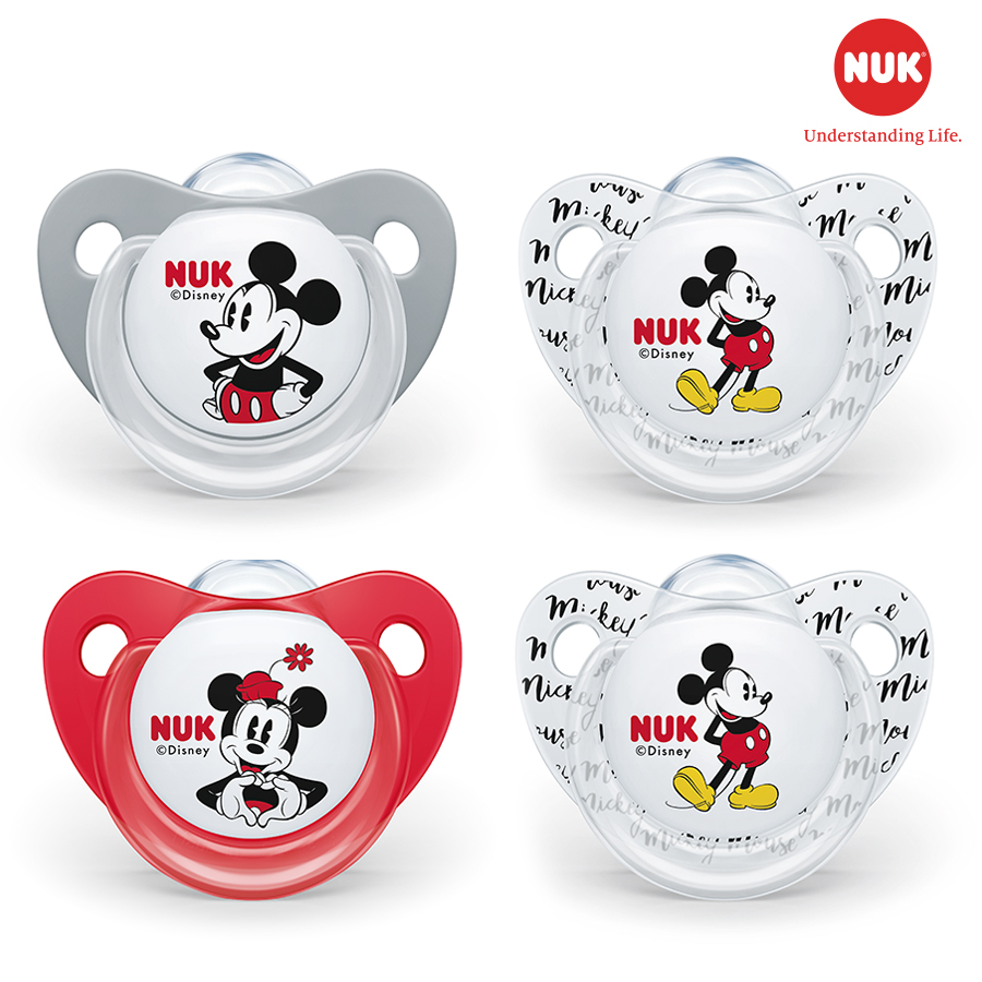 BỘ 2 TI GIẢ NUK SLEEPTIME SILICONE PLUS MICKEY - MÀU NGẪU NHIÊN