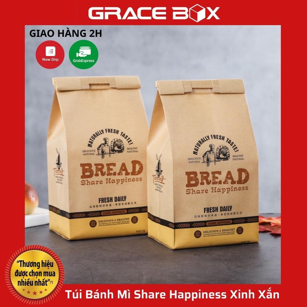 Xấp 10 Túi Bánh Mì Ngọt, Bánh Mì Hoa Cúc Share Happiness Xinh Xắn