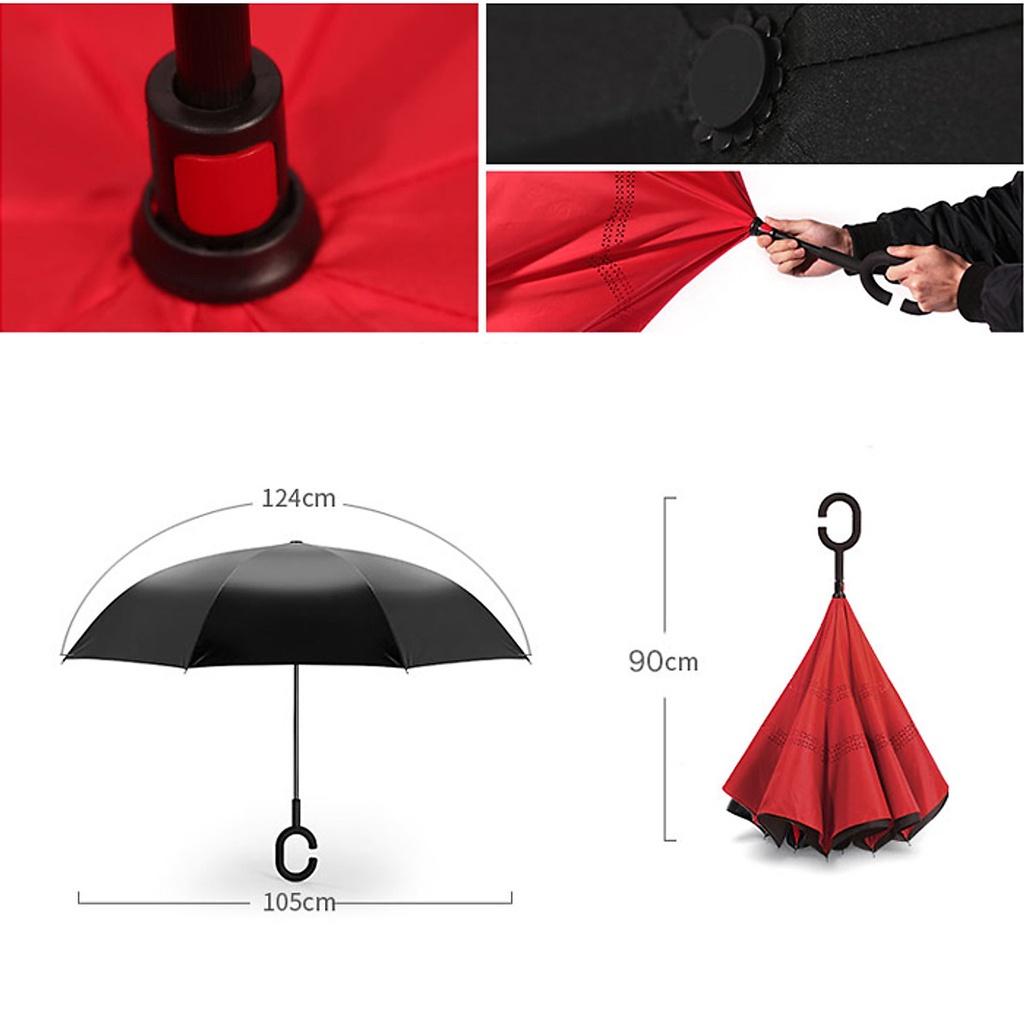 Ô dù gấp ngược 2 lớp chống tia UV - Hàng Cao Cấp