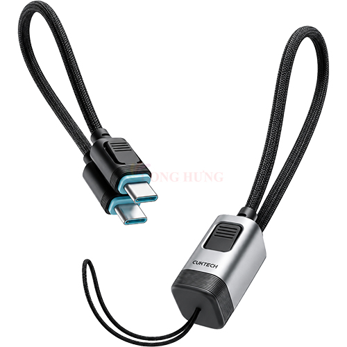 Cáp USB Type-C to Type-C Cuktech 6A TPE 20cm 240W CTC620S - Hàng chính hãng