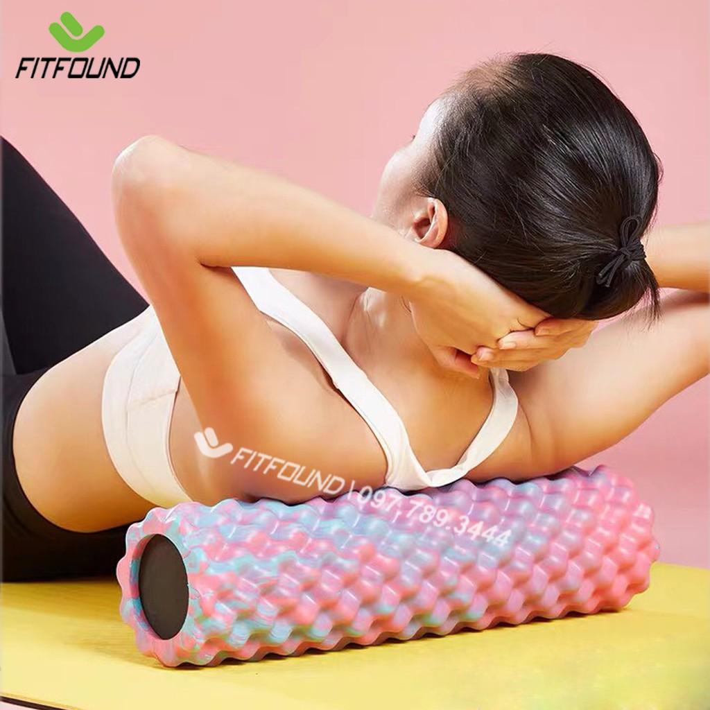 Con lăn foam roller 45cm massage giãn cơ - dãn cơ trị liệu mát xa sau tập gym yoga thể thao thể hình