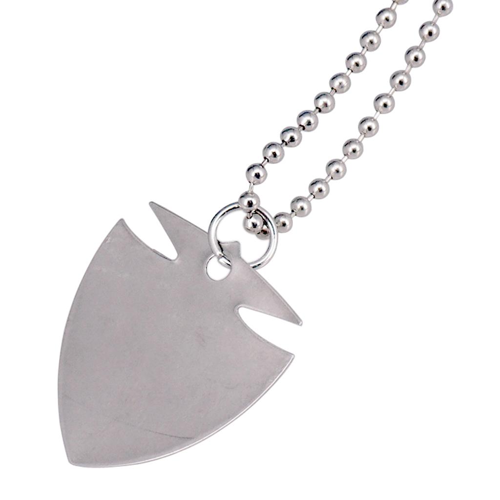 Đàn Guitar Plectrums Bass Guitar Cổ Điển Thép Không Gỉ Cốt Vòng Cổ Mặt Dây Chuyền Chọn