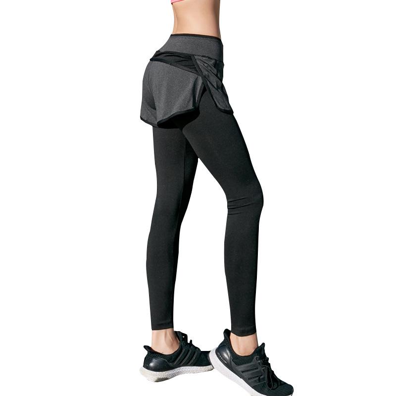 2 Trong 1 Chạy Quần Legging Quần Short Nữ Quần Legging Tập Thể Thao, Yoga, Chặt Chẽ Đào Tạo Thoáng Khí Tập Gym Quần Co Giãn Áo Thể Thao
