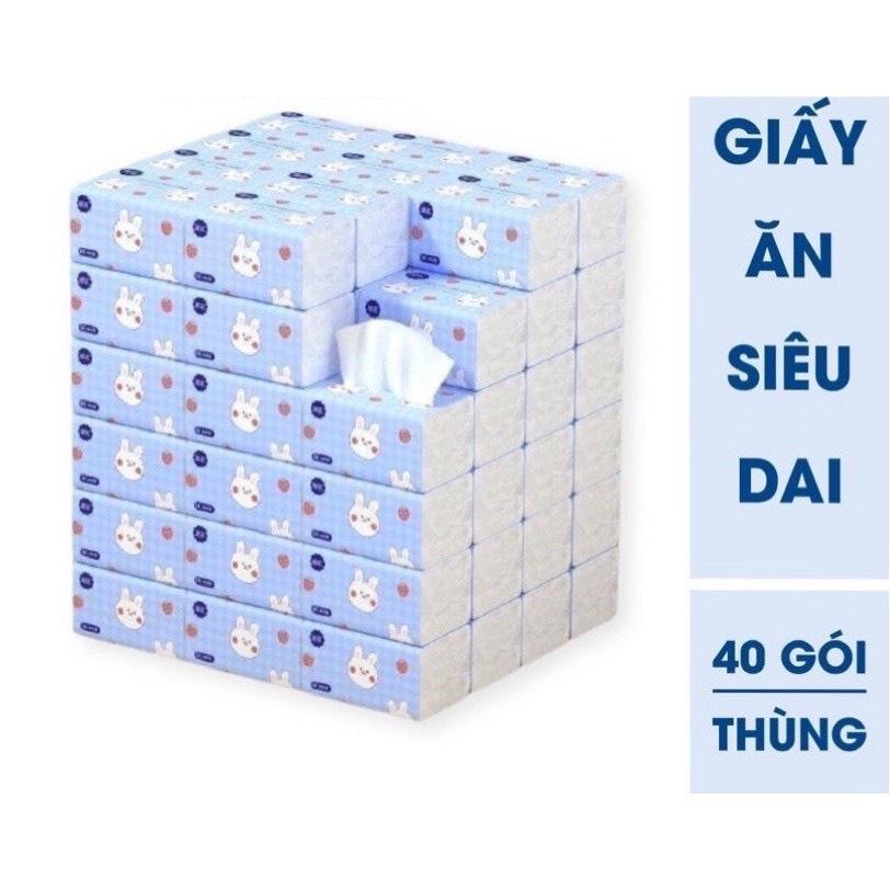 THÙNG 40 GÓI GIẤY ĂN RÚT HÌNH THỎ CAO CẤP MỀM MỊN SIÊU DAI CHẤT LƯỢNG CAO