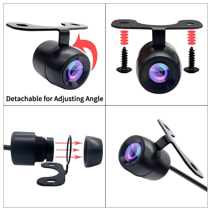 Camera HD CCD Góc Rộng Xoay Tự Động Tầm Nhìn Ban Đêm Chống Thấm Nước Tiện Dụng Cho Xe Hơi