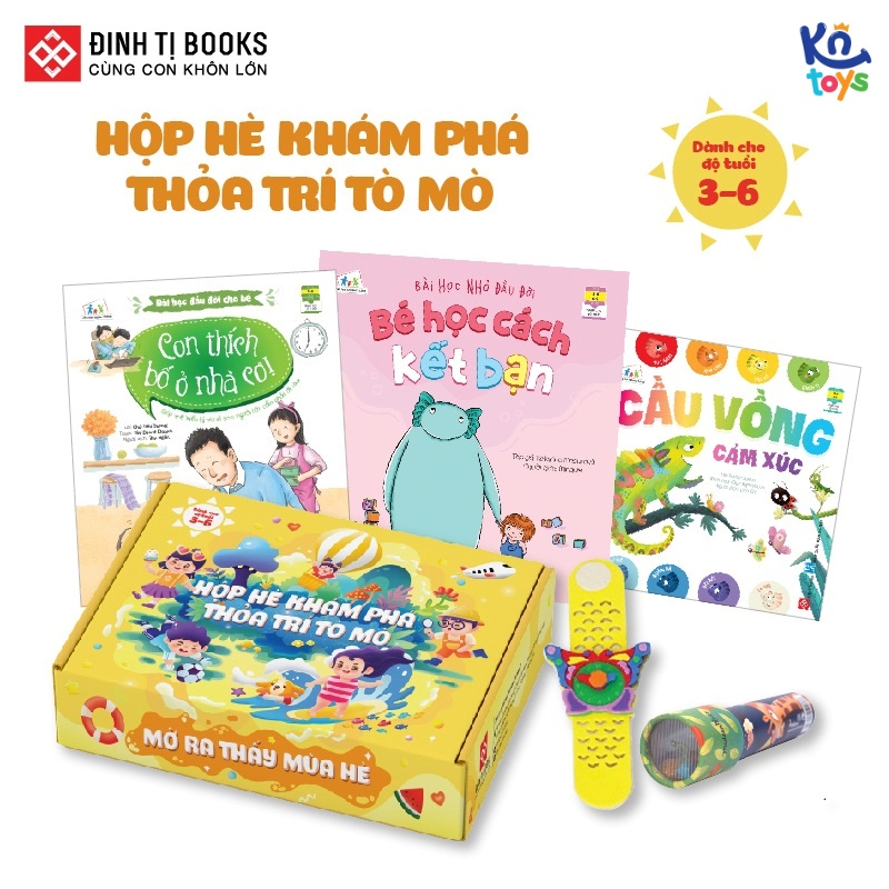 Sách - Hộp Hè Khám Phá, Thỏa Trí Tò Mò – Mở Ra Thấy Mùa Hè - Hộp quà cho trẻ 3 - 6 tuổi – Đinh Tị Books