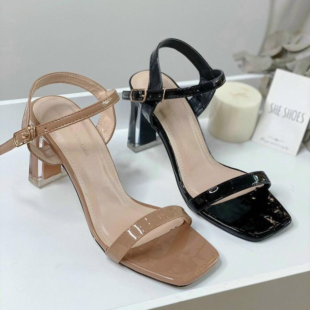 Giày Cao Gót Sandal Quai Hậu Cao Gót Nữ 7 Phân Đế Trong - MS 023