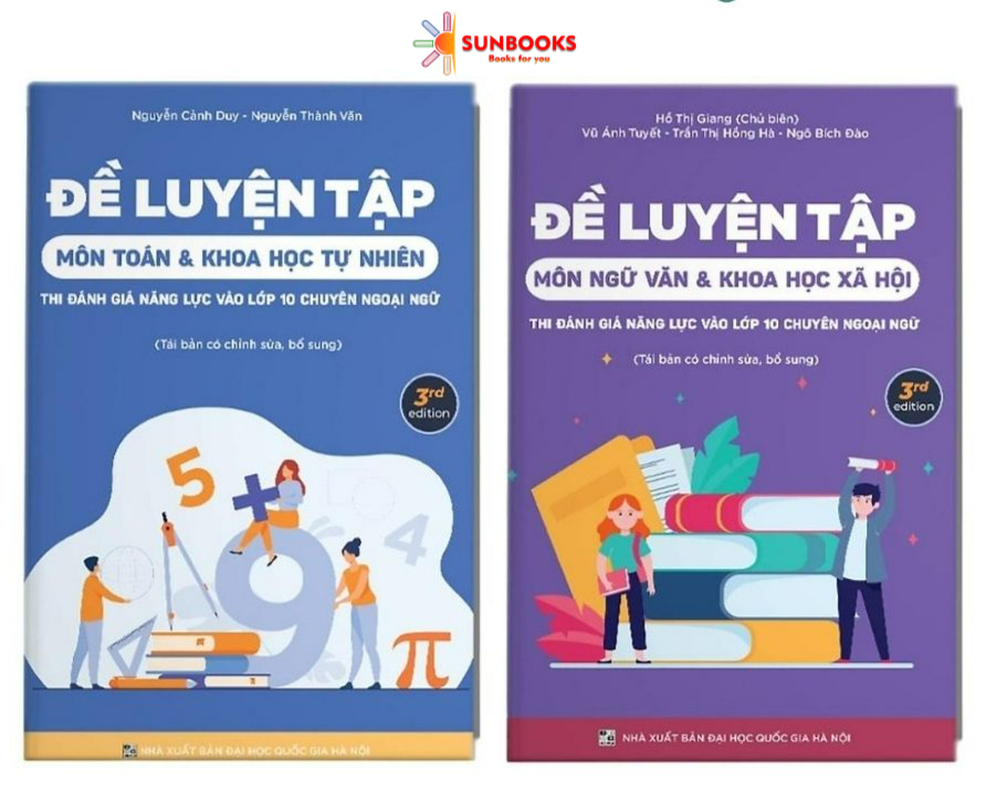 Bộ sách Đề Luyện Tập Thi Đánh Giá Năng Lực Vào Lớp 10 Chuyên Ngoại Ngữ Môn Toán - Ngữ Văn