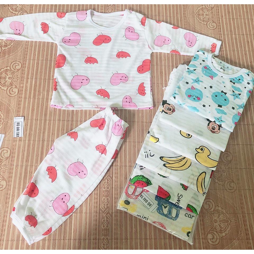 Dài tay Giấy _ 5 bộ quần áo dài tay Giấy giành cho trẻ sơ sinh từ 0-16kg- chất co giãn- thấm hút mô hôi