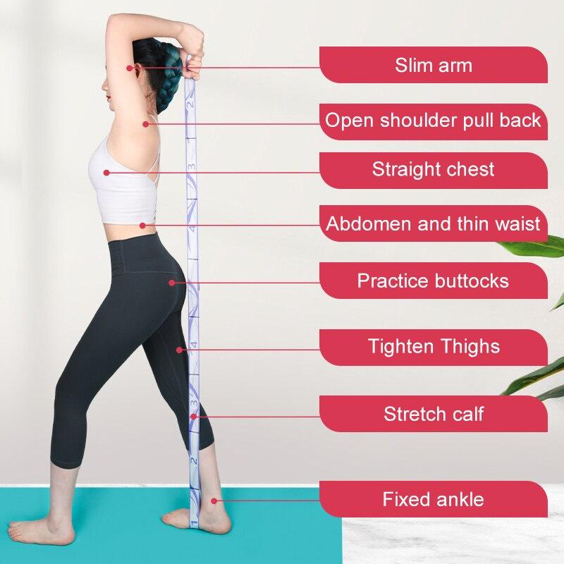 Yoga Draw Belt Belt Polyester Latex Elastic Latin Dance Elastic Band Loop Yoga Pilates Home Gym Fitness Exercise Resistance Band