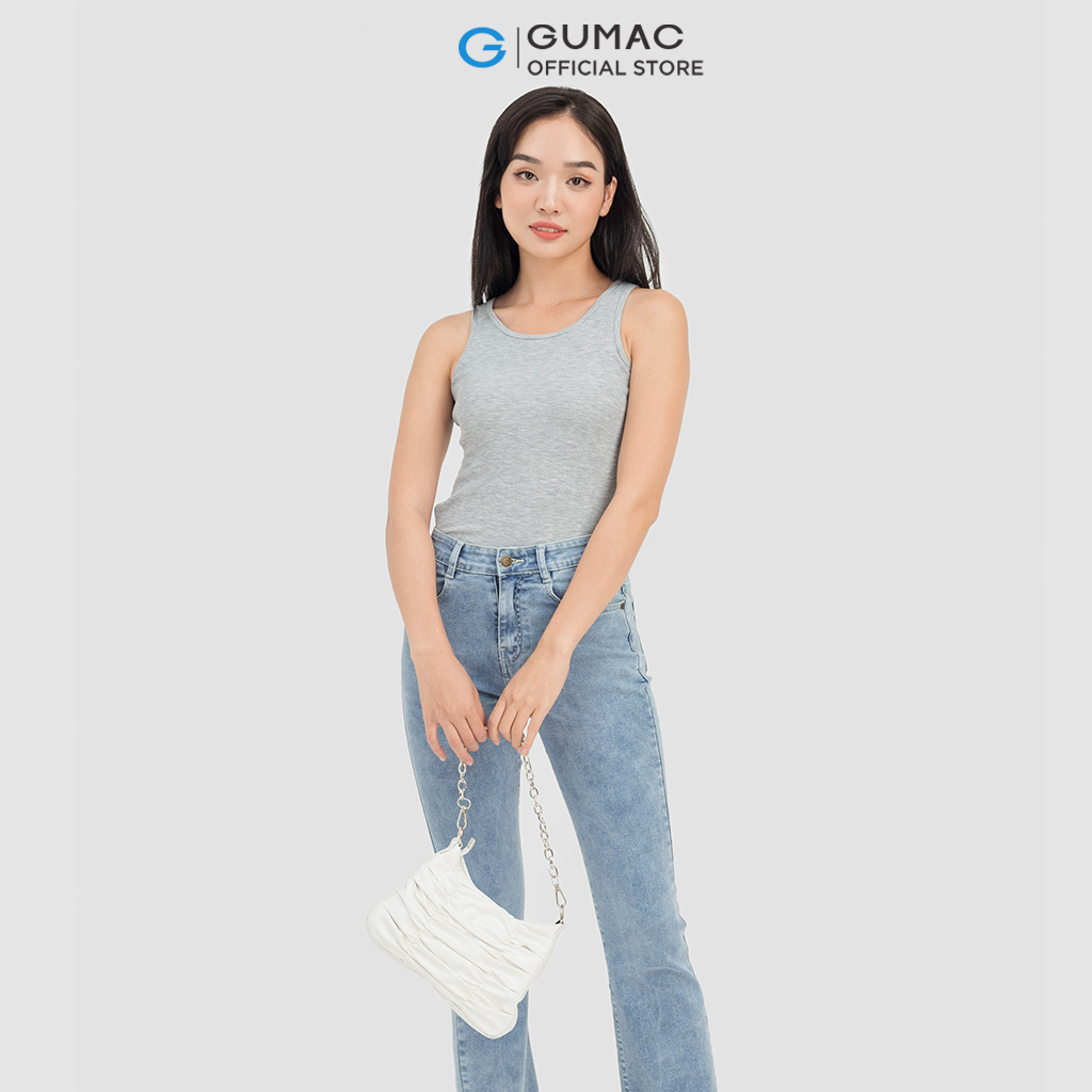 Quần jeans nữ GUMAC QJC07020 ống loe năng động trẻ trung