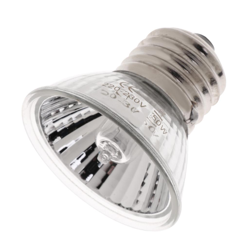 E27 220-230V Reptile Basking Lamp UVA UVB Halogen Bulb Emitter Light 25/50/75W