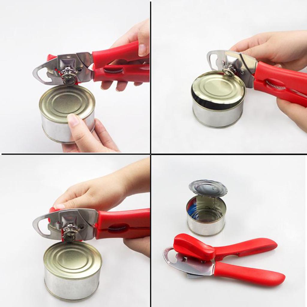 Can Opener Manual No-Trouble-Lid-Lift, Manual Deluxe Can Opener, Stainless Steel Bottle Openers Professional Jars & Tin Opener for Cans Kitchen Tools