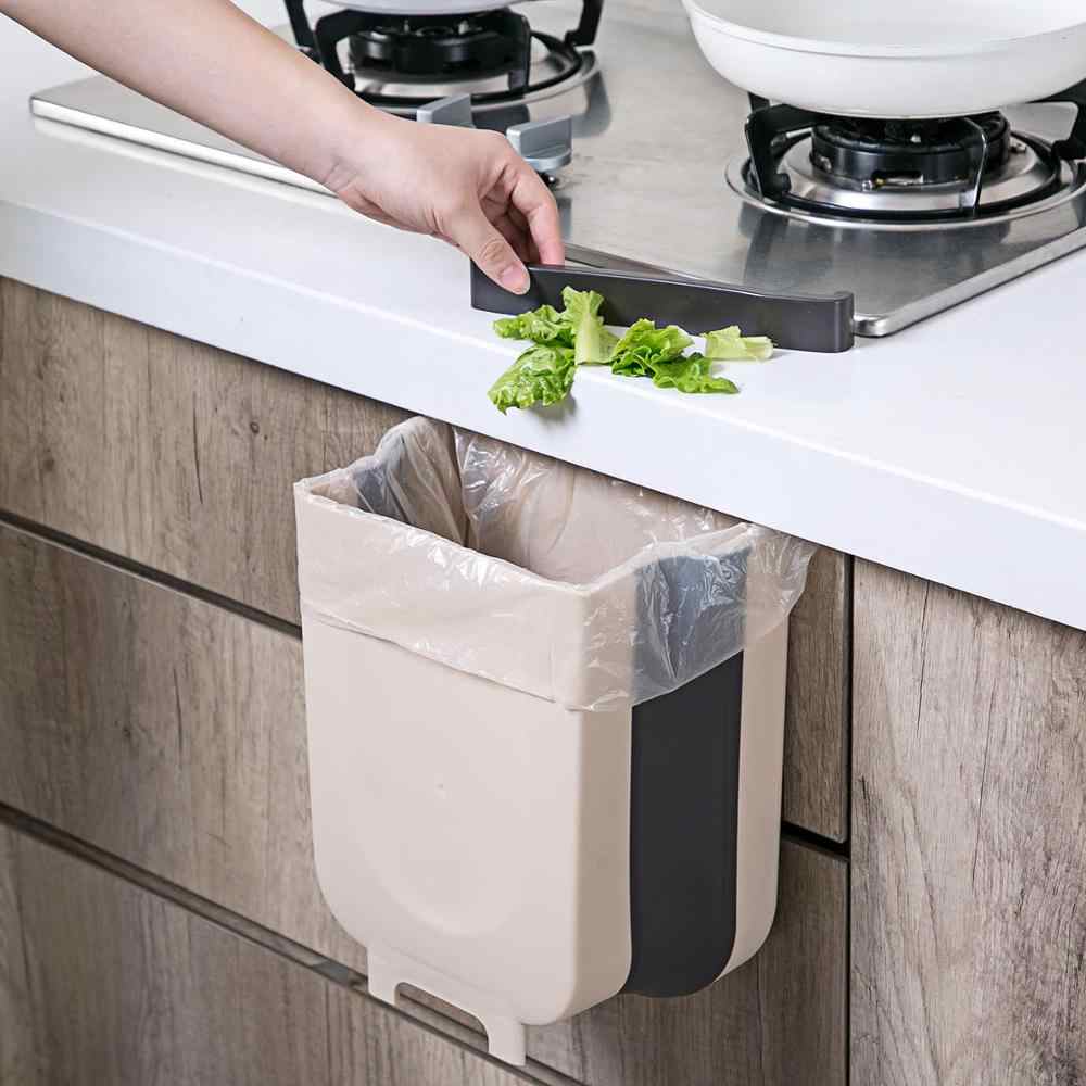Thùng rác thông minh gấp gọn kẹp tủ cho nhà bếp